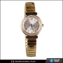 Montre diamant bezel regarde montre gold lady vogue